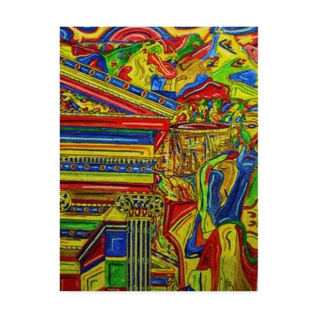 Trademark Fine Art Abstract Graffiti 'Gods Of Atens' Canvas Art, 14x19 ALI24248-C1419GG